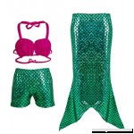 Uhnice Girls Mermaid Tail Swimsuit Kids 3pcs Swimwear Bathing Suit Green B0784QBYG6